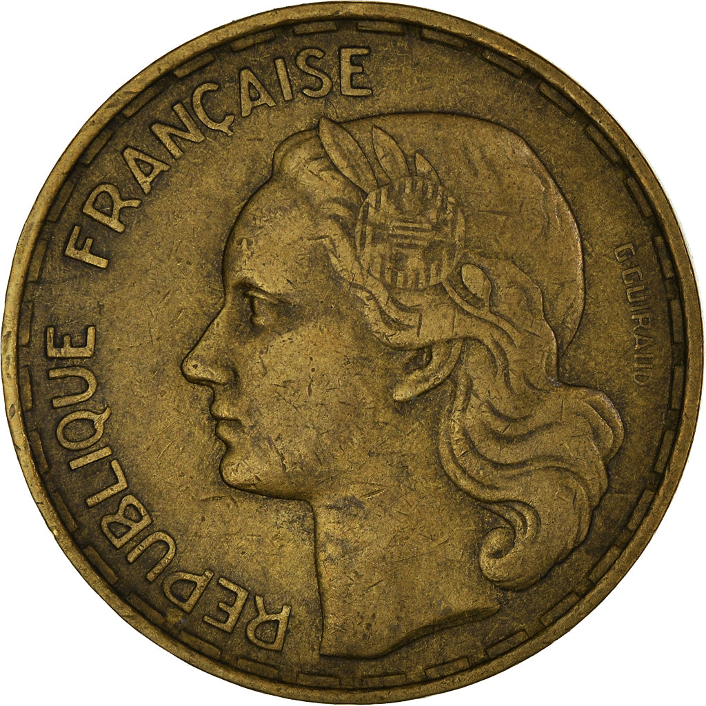 Coin, France, Guiraud, 50 Francs, 1954, Beaumont - Le Roger, EF(40-45)