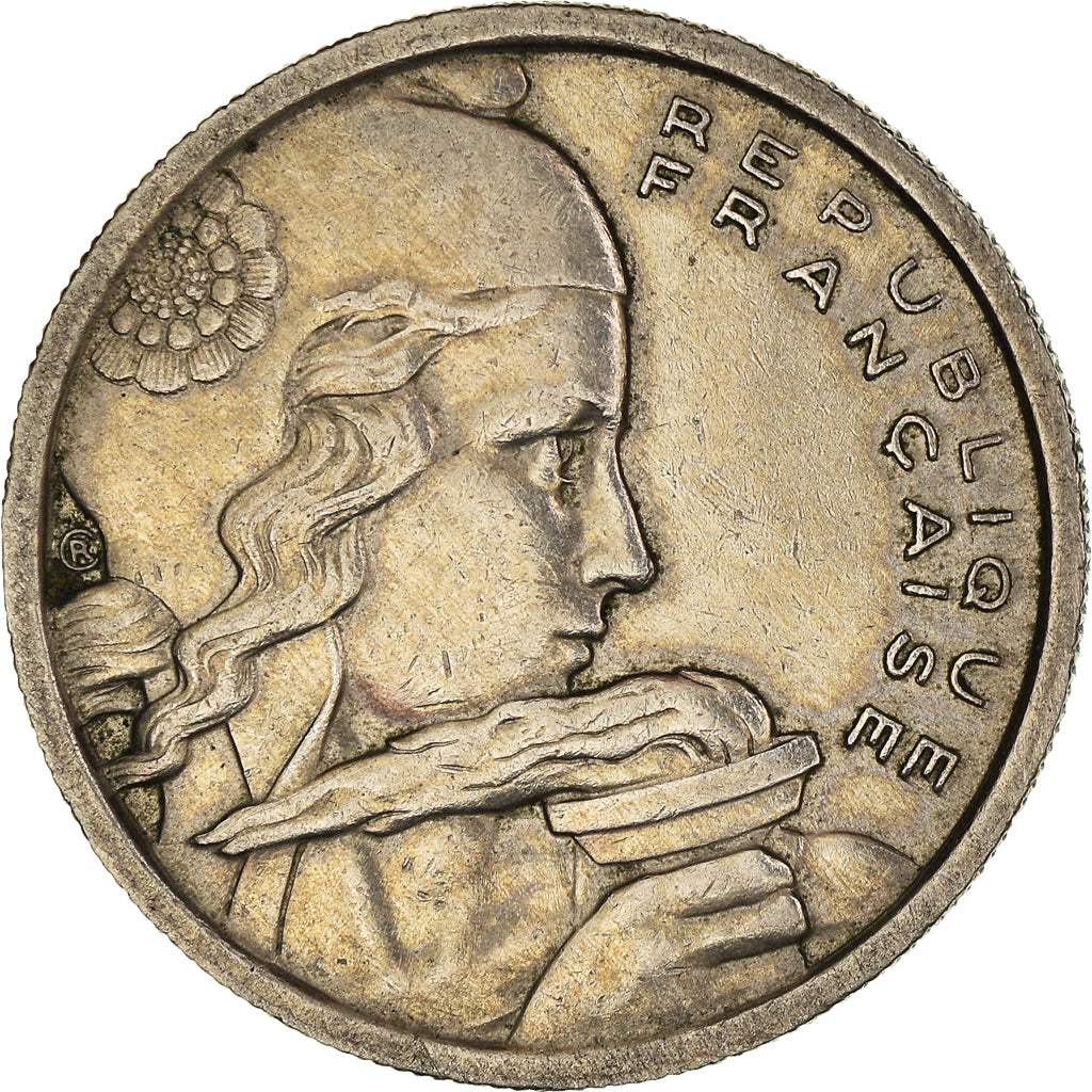 Moneta, Francia, Cochet, 100 Francs, 1955, Beaumont - Le Roger, BB, Rame-nichel