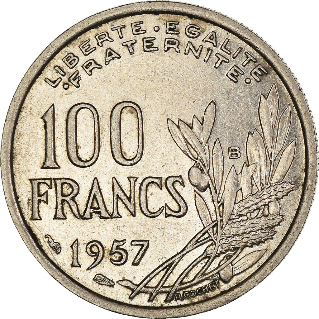 Coin, France, Cochet, 100 Francs, 1957, Beaumont - Le Roger, AU(50-53)