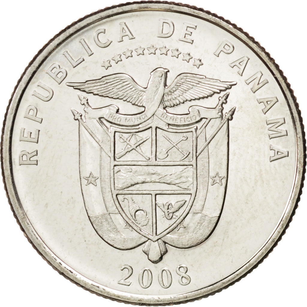 PANAMA, 1/4 Balboa, 2008, Royal Canadian Mint, KM #137, MS(63), Copper-Nickel...