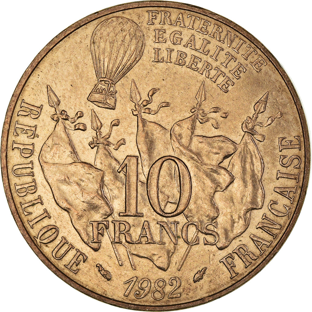 Coin, France, Gambetta, 10 Francs, 1982, AU(50-53), Nickel-Bronze, KM:950