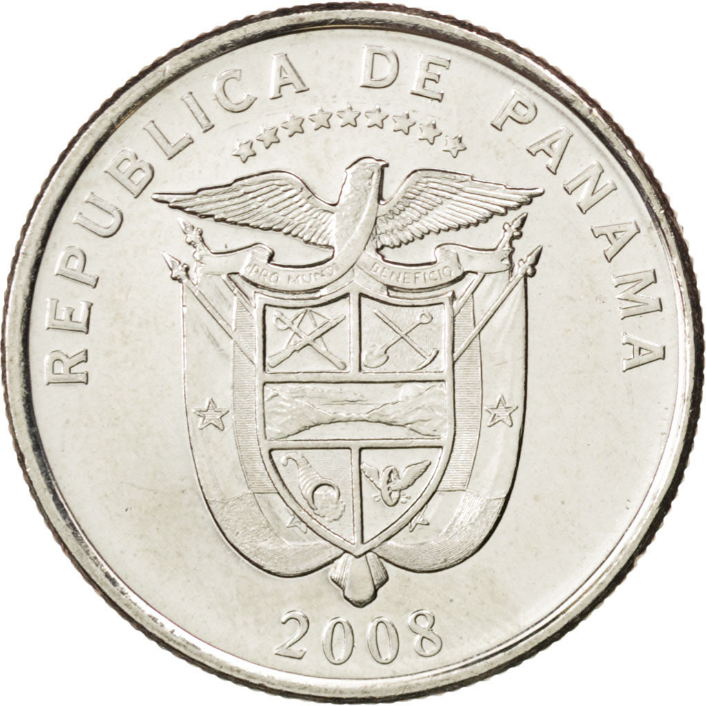 PANAMA, 1/4 Balboa, 2008, Royal Canadian Mint, KM #138, MS(63), Copper-Nickel...