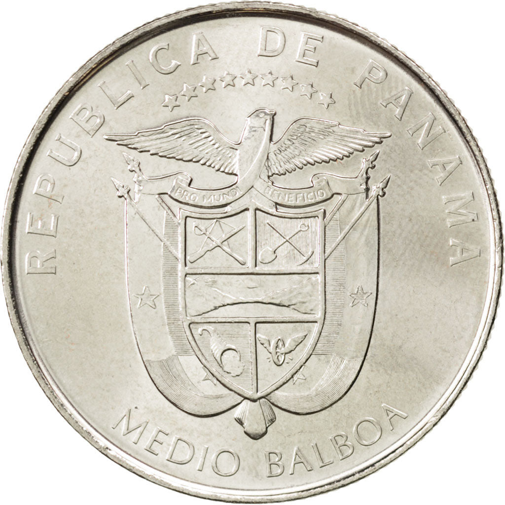 PANAMA, 1/2 Balboa, 2010, Royal Canadian Mint, KM #140, MS(63), Copper-Nickel...