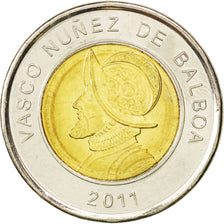 PANAMA, Balboa, 2011, Royal Canadian Mint, KM #141, MS(63), Bi-Metallic, 26.5,..