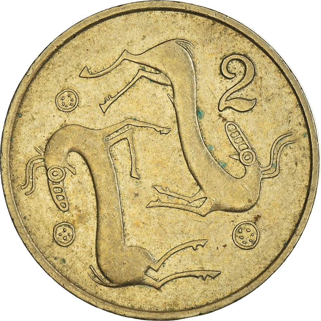 Moneda, Chipre, 2 Cents, 1983, MBC+, Níquel - latón, KM:54.1