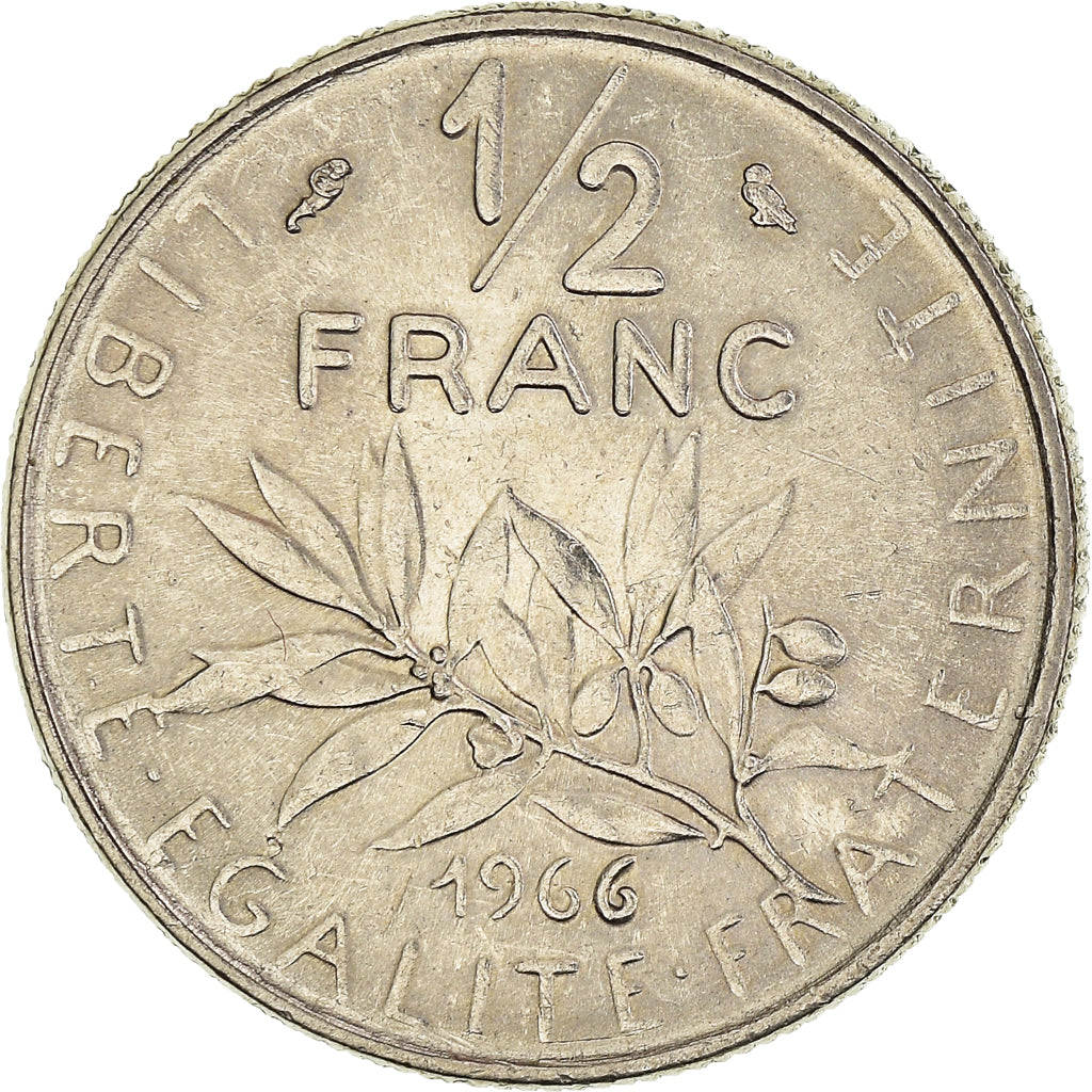 Monnaie, France, Semeuse, 1/2 Franc, 1966, Paris, SUP, Nickel, Gadoury:429