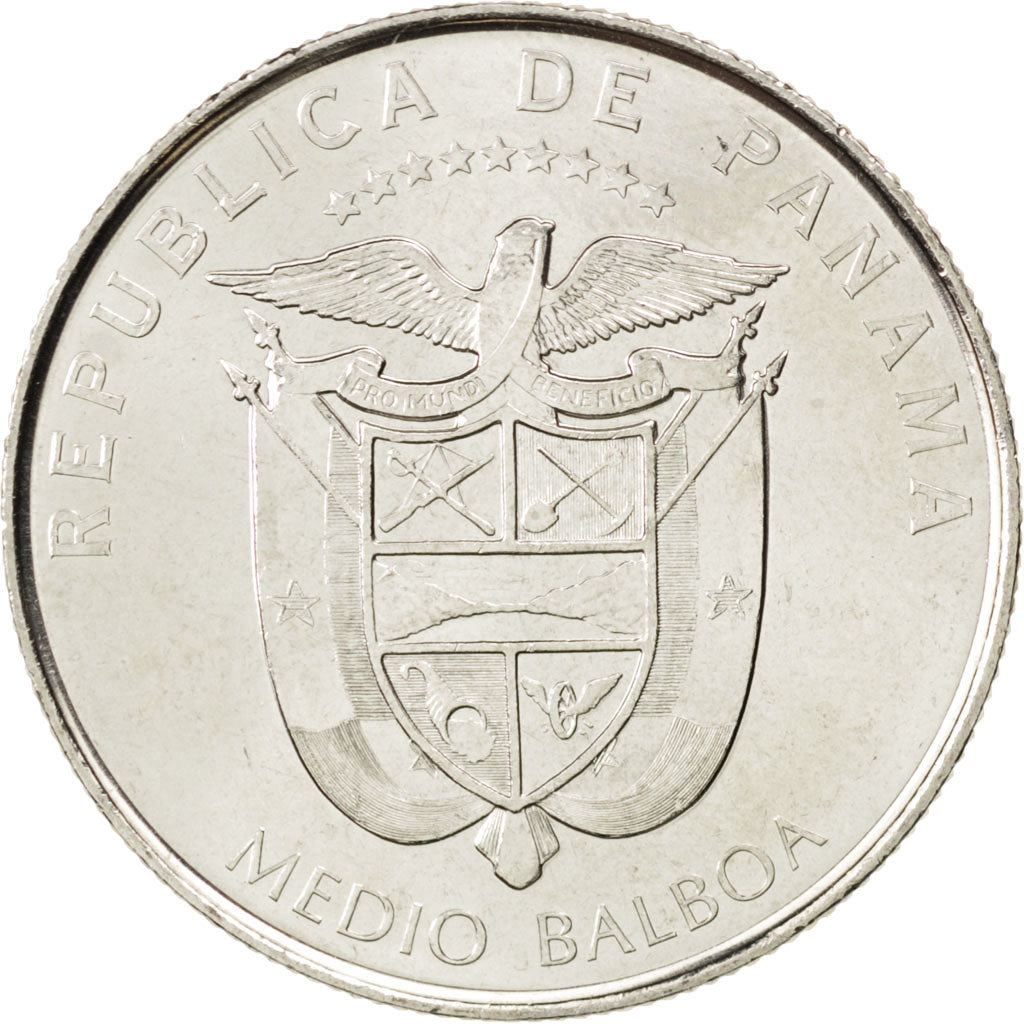 PANAMA, 1/2 Balboa, 2011, Royal Canadian Mint, KM #142, MS(63), Copper-Nickel...