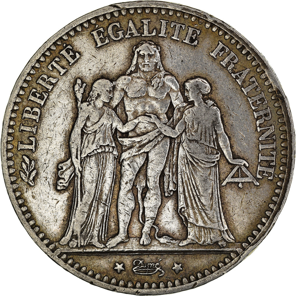 Coin, France, Hercule, 5 Francs, 1875, Paris, EF(40-45), Silver, KM:820.1