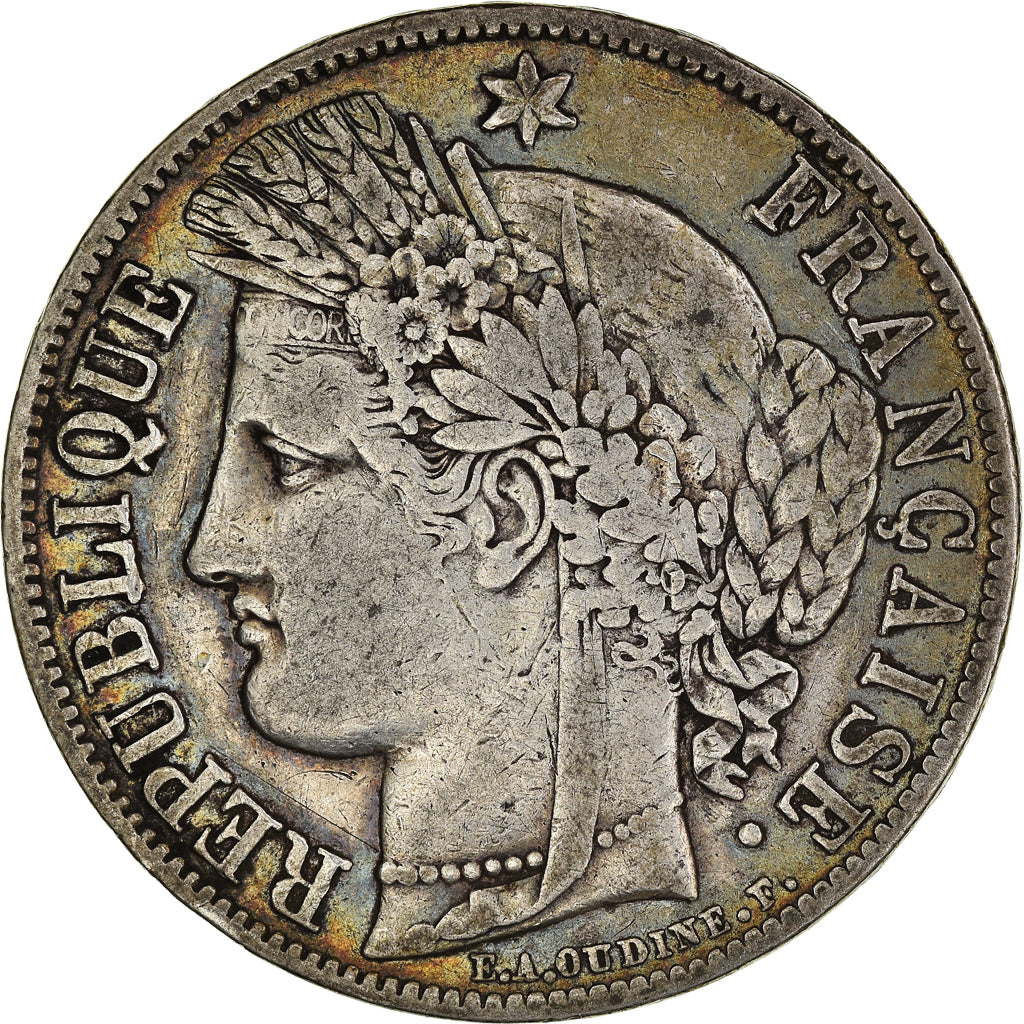 Coin, France, Cérès, 5 Francs, 1851, Paris, EF(40-45), Silver, KM:761.1