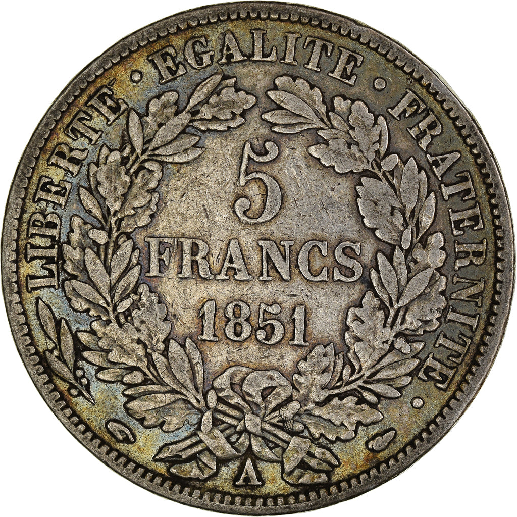 Coin, France, Cérès, 5 Francs, 1851, Paris, EF(40-45), Silver, KM:761.1
