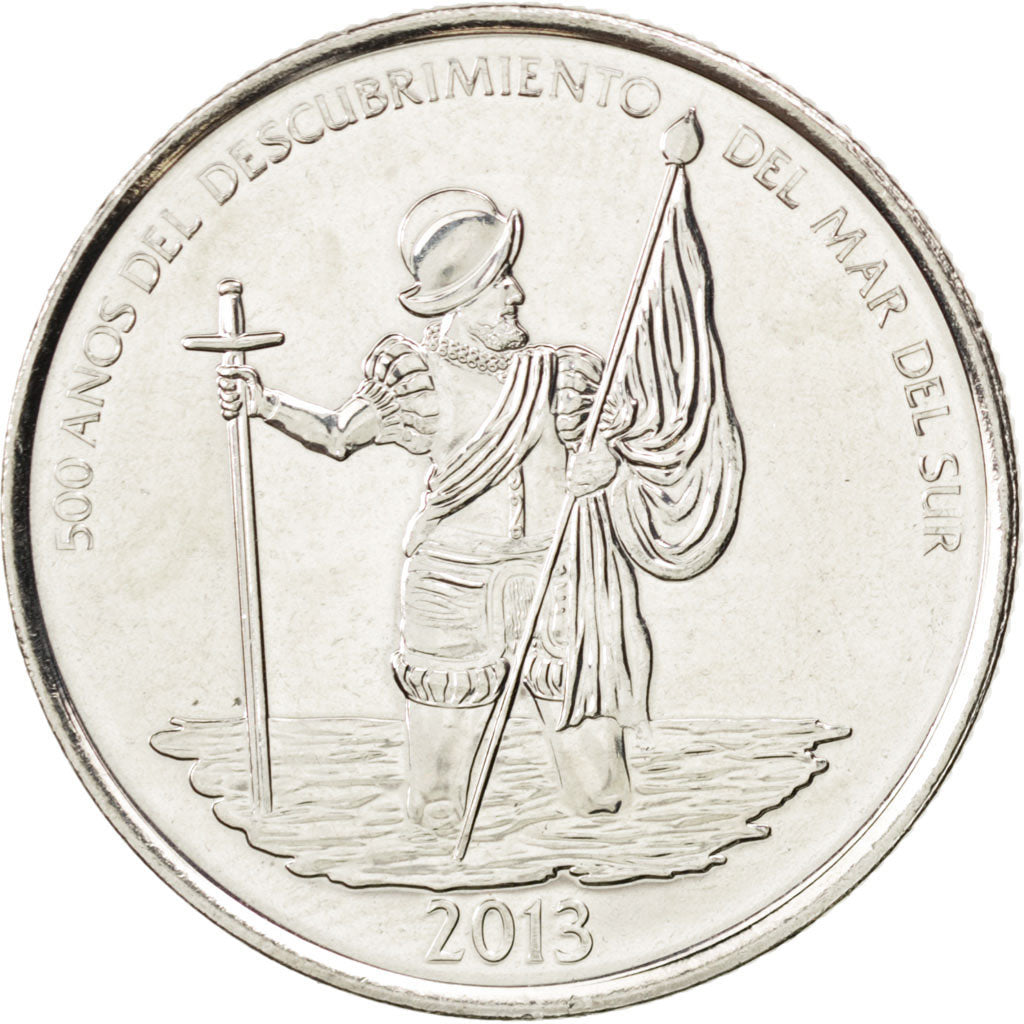 Panama, 1/2 Balboa, 2013, KM #New, MS(63), Copper-Nickel Clad Copper, 11.24
