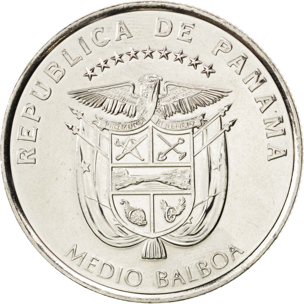 Panama, 1/2 Balboa, 2013, KM #New, MS(63), Copper-Nickel Clad Copper, 11.24