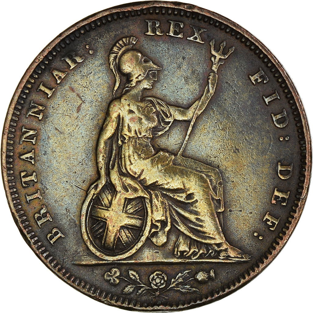 Coin, Great Britain, George IV, Farthing, 1828, EF(40-45), Copper, KM:697