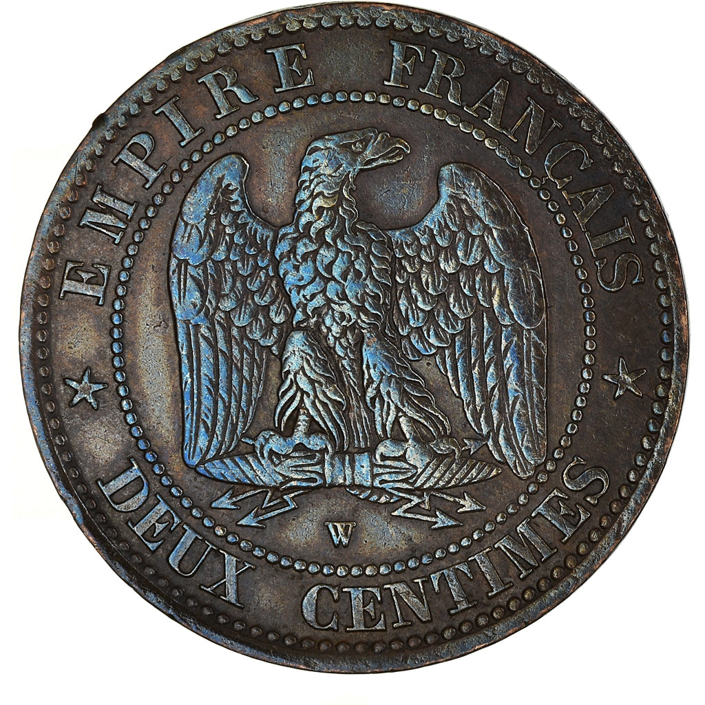 Monnaie, France, Napoléon III, 2 Centimes, 1855, Lille, TB+, Bronze