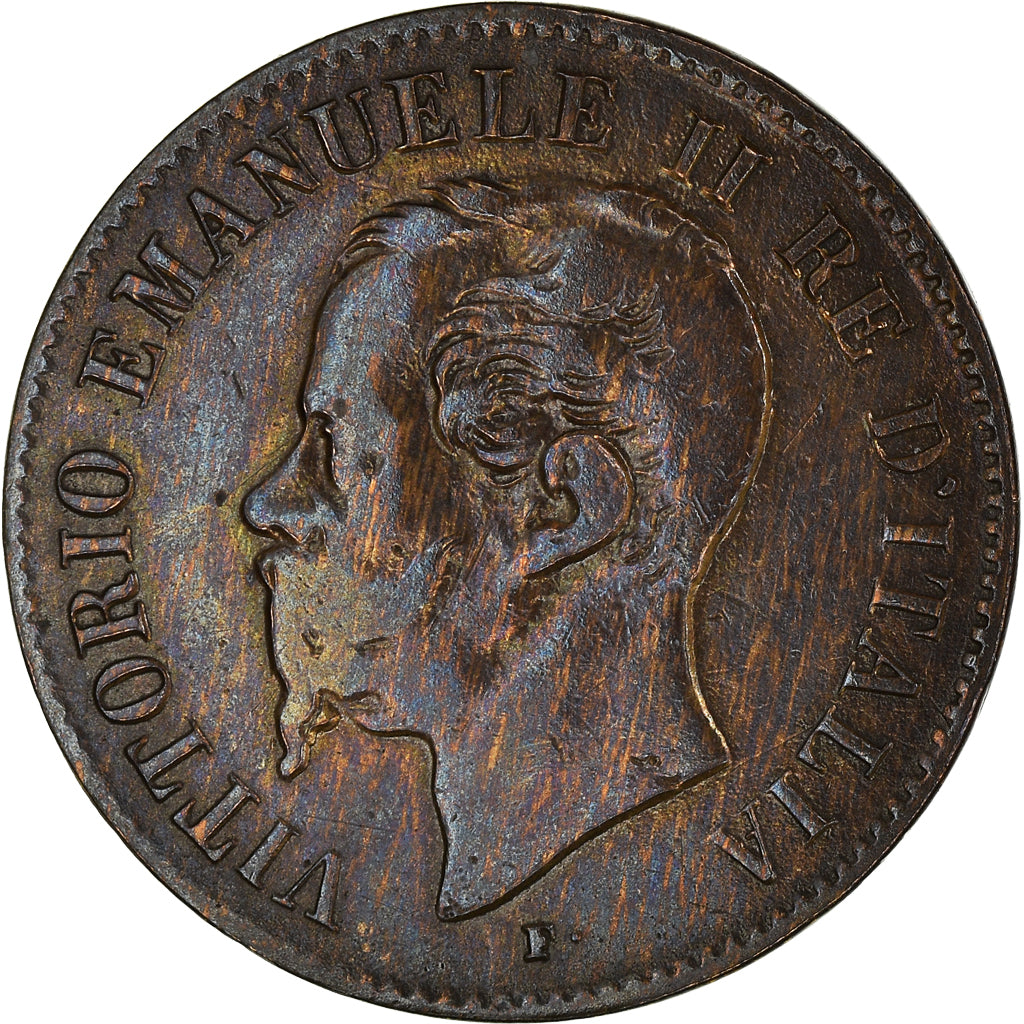 Monnaie, Italie, Vittorio Emanuele II, 2 Centesimi, 1861, Milan, TTB, Cuivre
