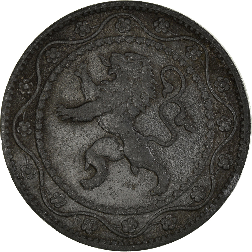 Coin, Belgium, Albert I, 25 Centimes, 1917, EF(40-45), Zinc, KM:82