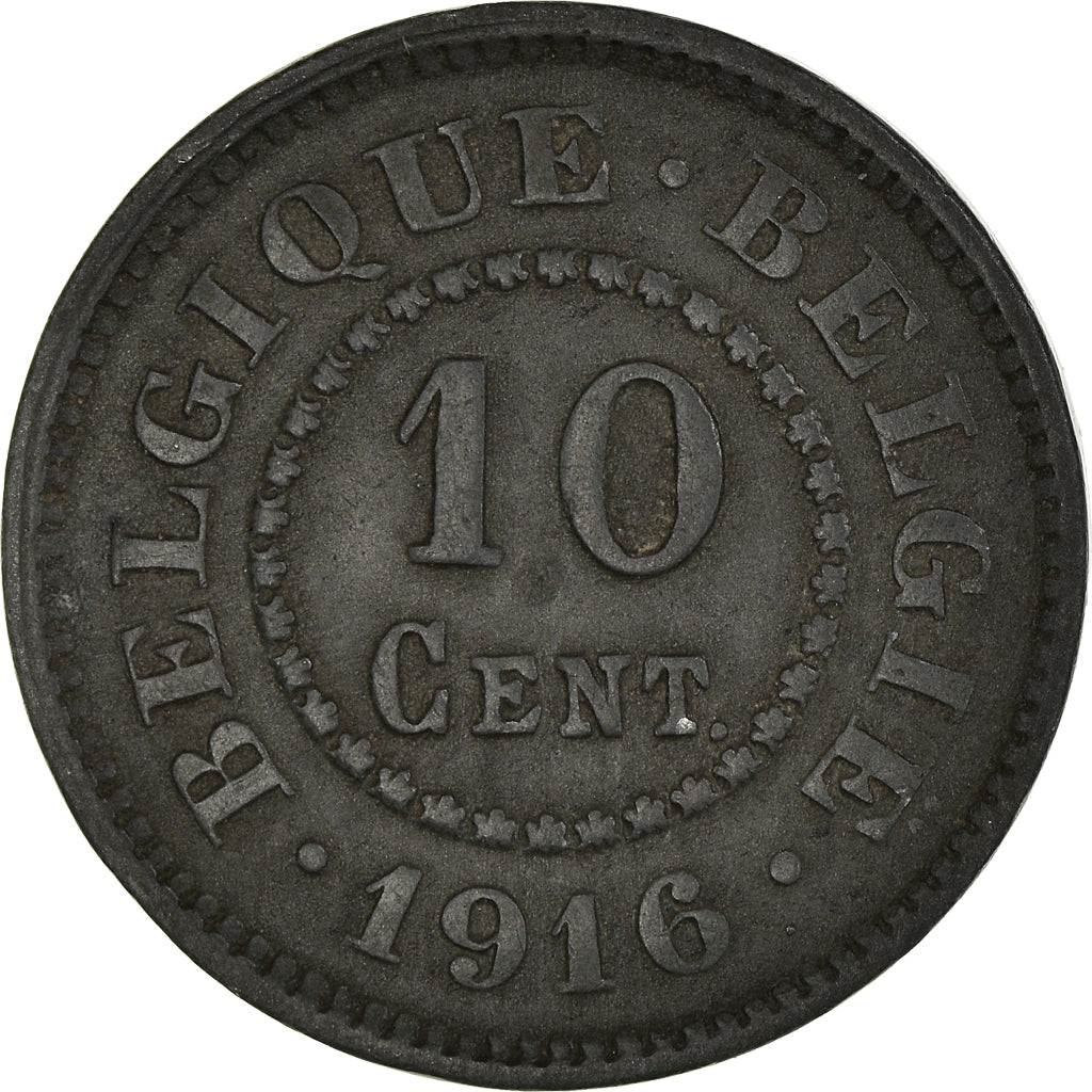 Coin, Belgium, Albert I, 10 Centimes, 1916, EF(40-45), Zinc, KM:81