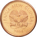 PAPUA NEW GUINEA, Toea, 2004, KM #1, MS(63), Bronze, 17.65, 1.64