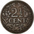 Moneda, Países Bajos, Wilhelmina I, 2-1/2 Cent, 1915, MBC, Bronce, KM:150
