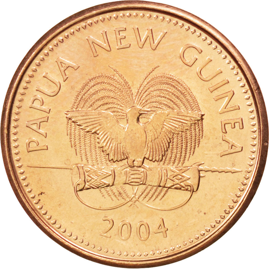 Coin, Papua New Guinea, Toea, 2004, MS(63), Bronze, KM:1