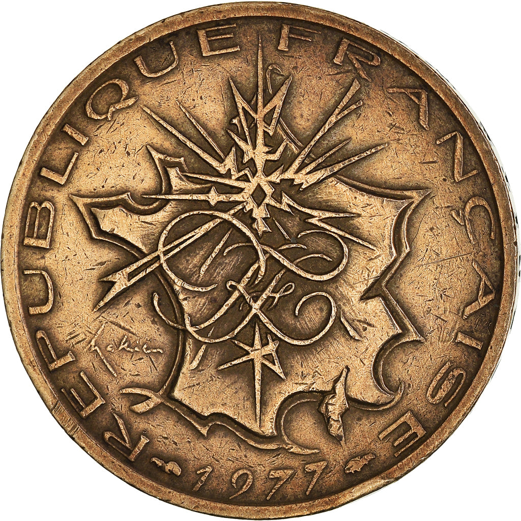 Münze, Frankreich, Mathieu, 10 Francs, 1977, Tranche A, SS, Nickel-brass