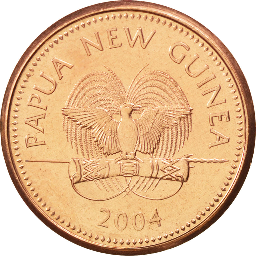 PAPUA NEW GUINEA, 2 Toea, 2004, KM #2, MS(63), Bronze, 21.6, 3.33