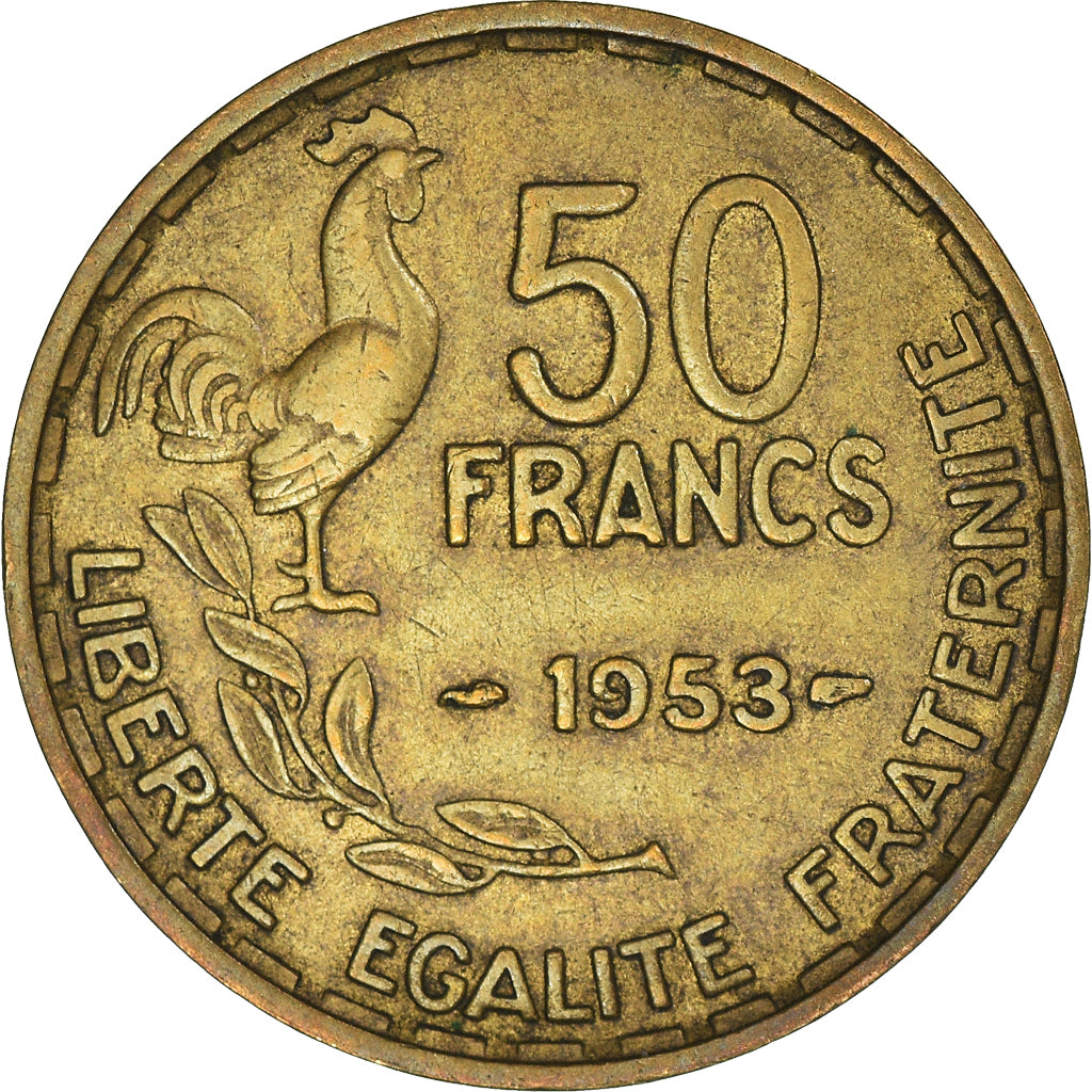 Monnaie, France, Guiraud, 50 Francs, 1953, Paris, TTB+, Bronze-Aluminium