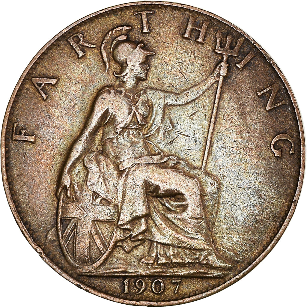 Coin, Great Britain, Edward VII, Farthing, 1907, EF(40-45), Bronze, KM:792