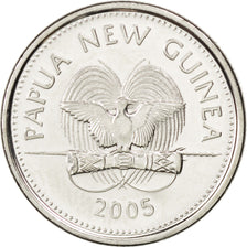 Moneta, Papua Nowa Gwinea, 5 Toea, 2005, MS(63), Nickel platerowany stalą