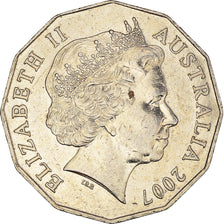 Coin, Australia, Elizabeth II, 50 Cents, 2007, AU(50-53), Copper-nickel, KM:404