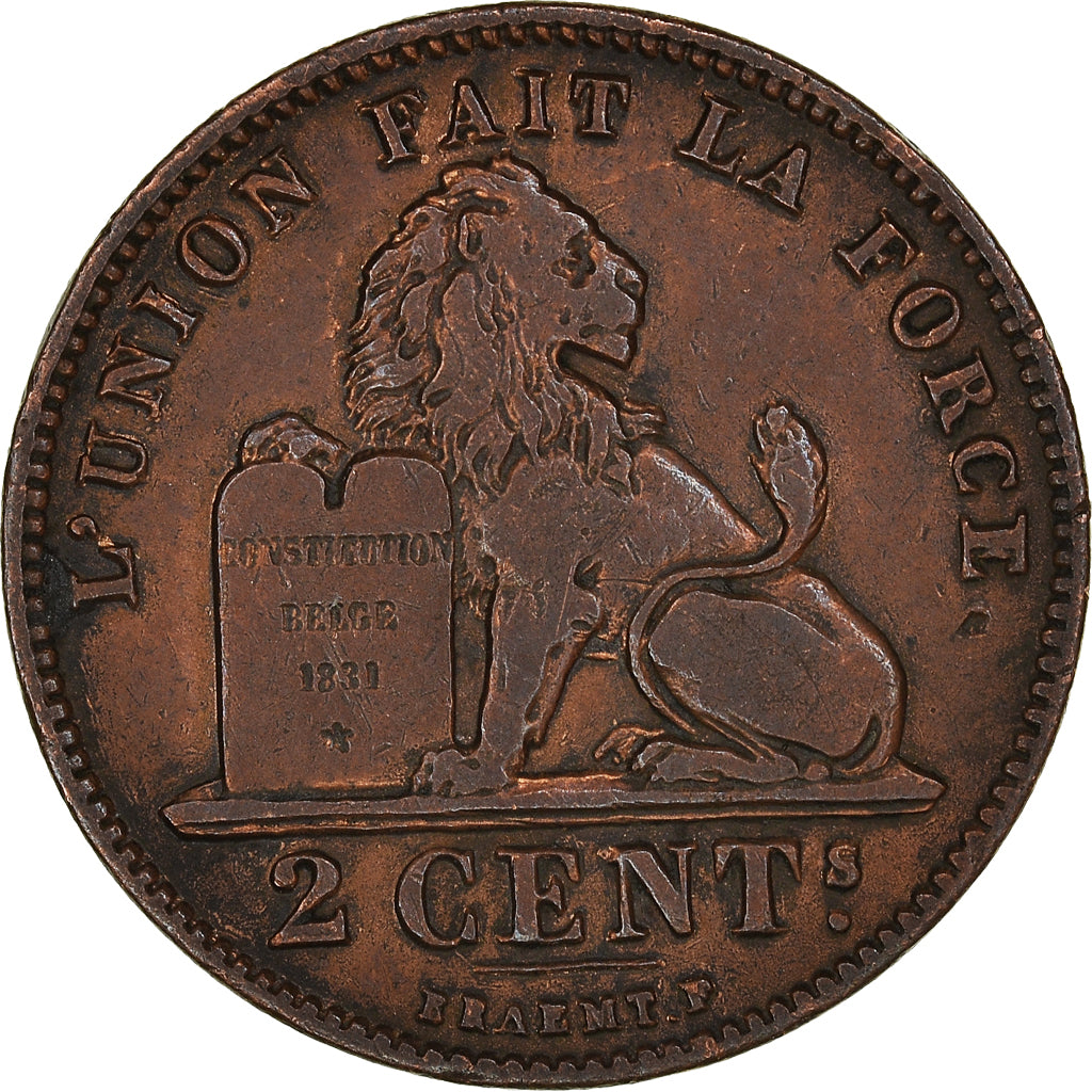 Munten, België, Leopold II, 2 Centimes, 1905, ZF+, Koper, KM:35.1