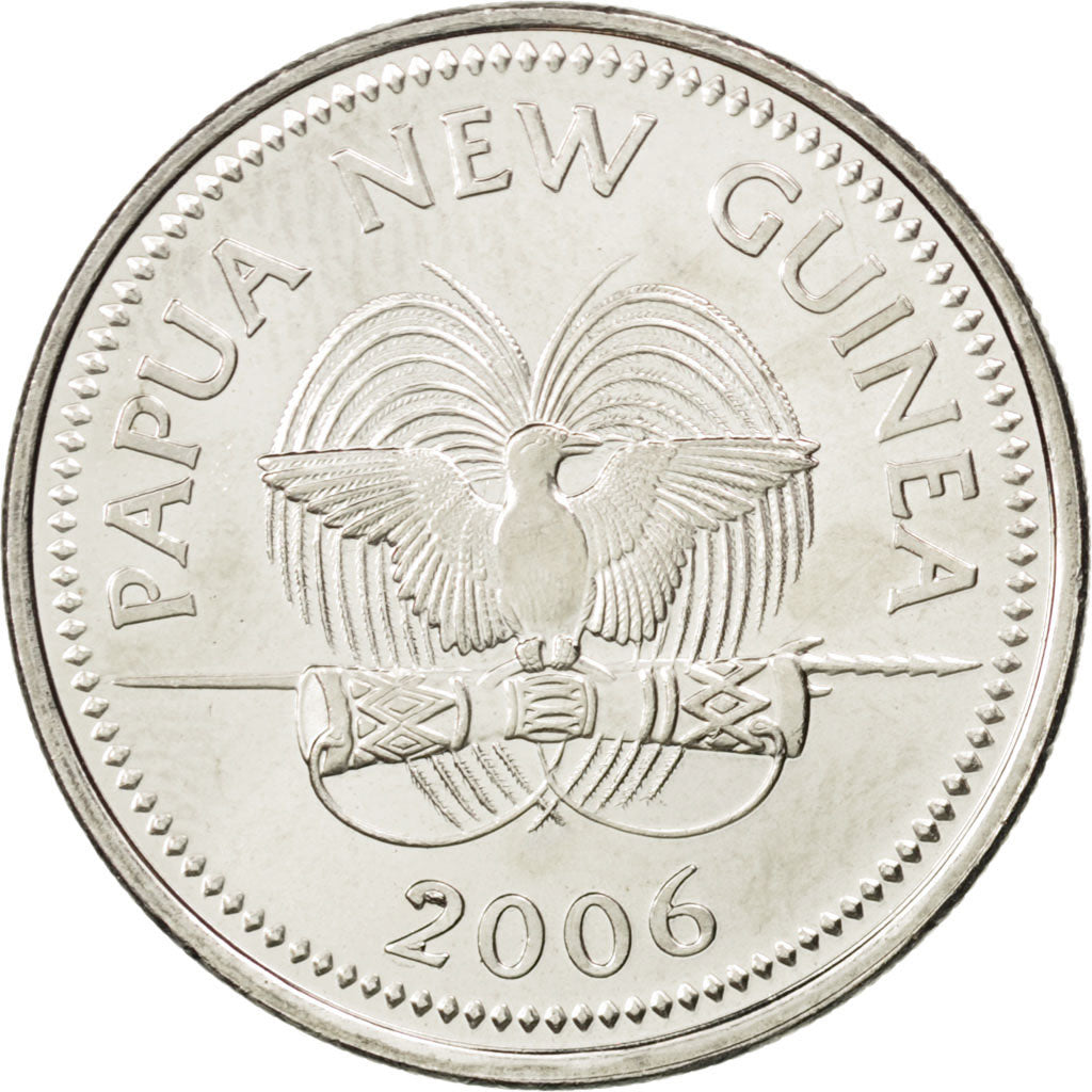 Moneta, Papua Nuova Guinea, 10 Toea, 2006, SPL, Acciaio placcato nichel, KM:4a