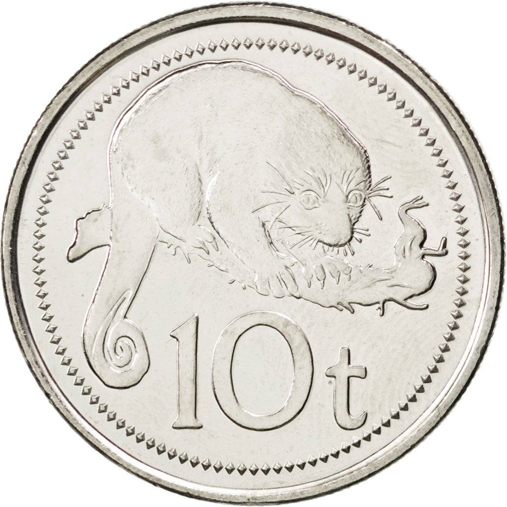 Moneta, Papua Nuova Guinea, 10 Toea, 2006, SPL, Acciaio placcato nichel, KM:4a