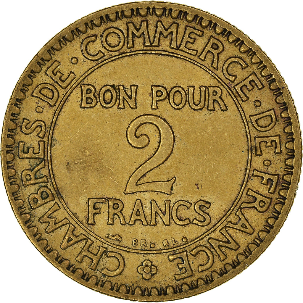 Munten, Frankrijk, Chambre de commerce, 2 Francs, 1922, Paris, ZF+