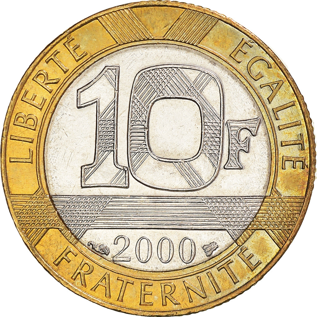 Münze, Frankreich, Génie, 10 Francs, 2000, VZ, Bi-Metallic, KM:964.1