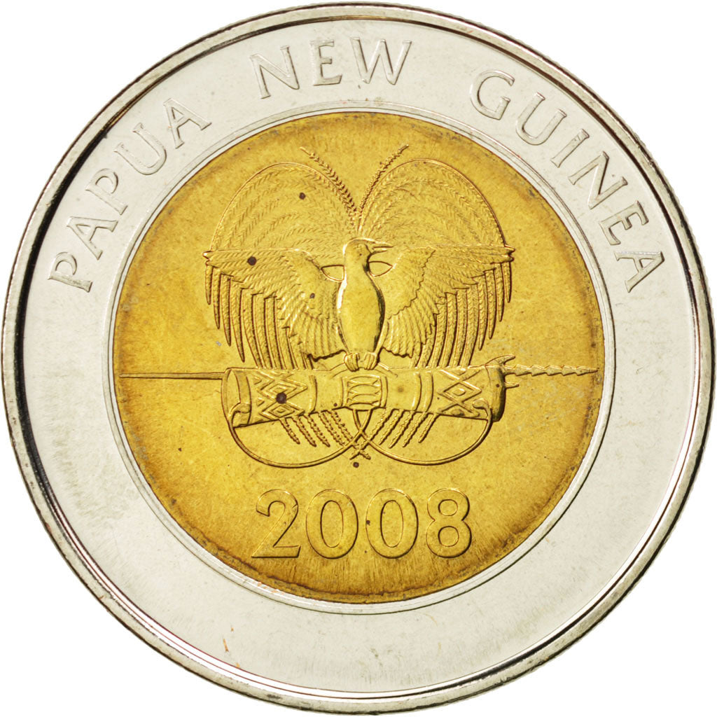 Papua Nuova Guinea, 2 Kina, 2008, SPL, Bi-metallico, KM:51