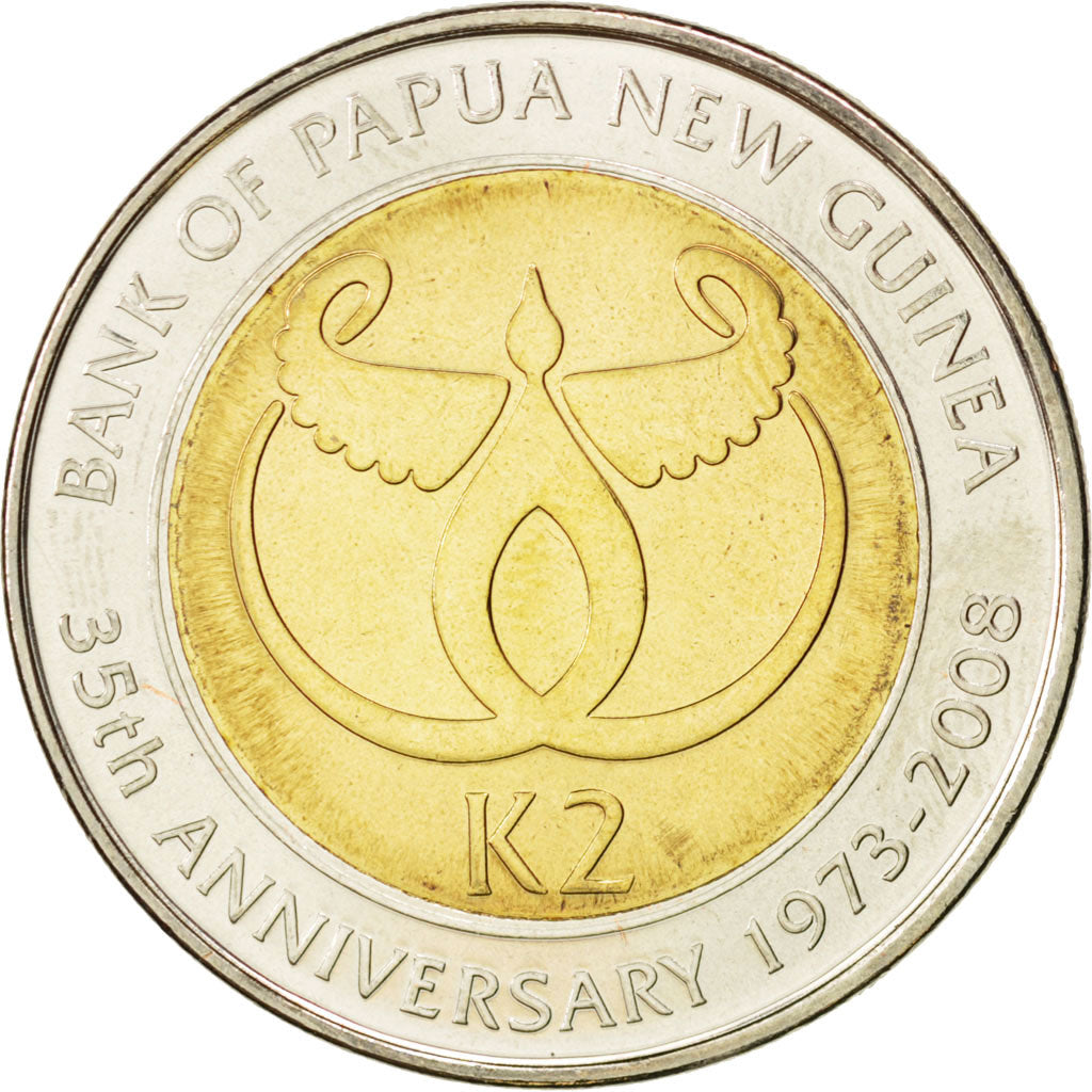 Papua Nuova Guinea, 2 Kina, 2008, SPL, Bi-metallico, KM:51