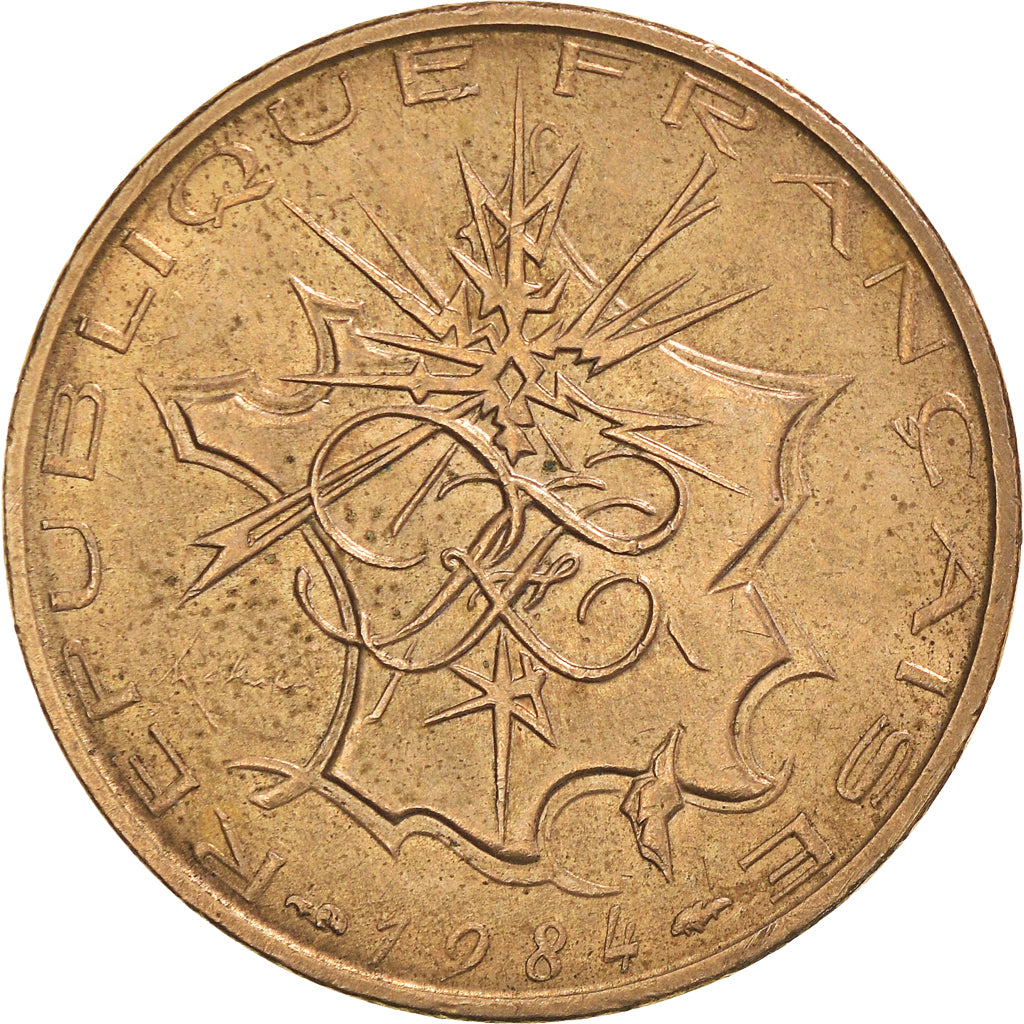 Coin, France, Mathieu, 10 Francs, 1984, Tranche B, EF(40-45), Nickel-brass