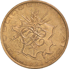 Coin, France, Mathieu, 10 Francs, 1984, Tranche B, EF(40-45), Nickel-brass