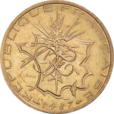 Monnaie, France, Mathieu, 10 Francs, 1987, Tranche B, TTB+, Nickel-Cuivre