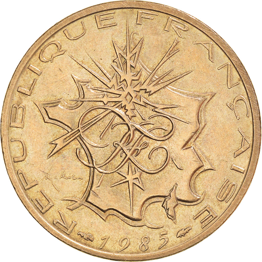 Coin, France, Mathieu, 10 Francs, 1985, Tranche B, AU(50-53), Nickel-brass
