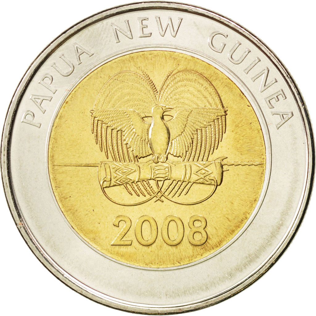 Moneda, Papúa-Nueva Guinea, 2 Kina, 2008, SC, Bimetálico, KM:51