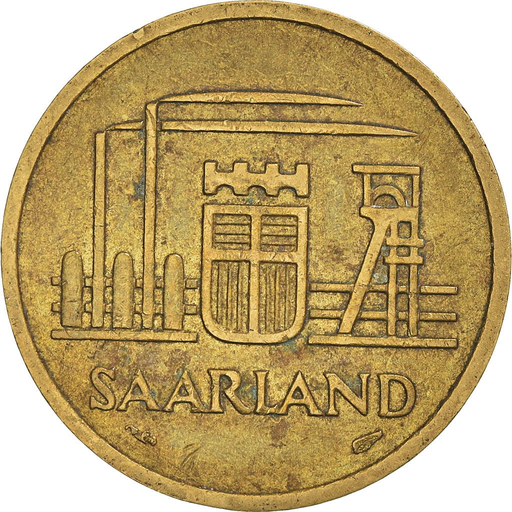 Münze, SAARLAND, 20 Franken, 1954, Paris, SS, Aluminum-Bronze, KM:2
