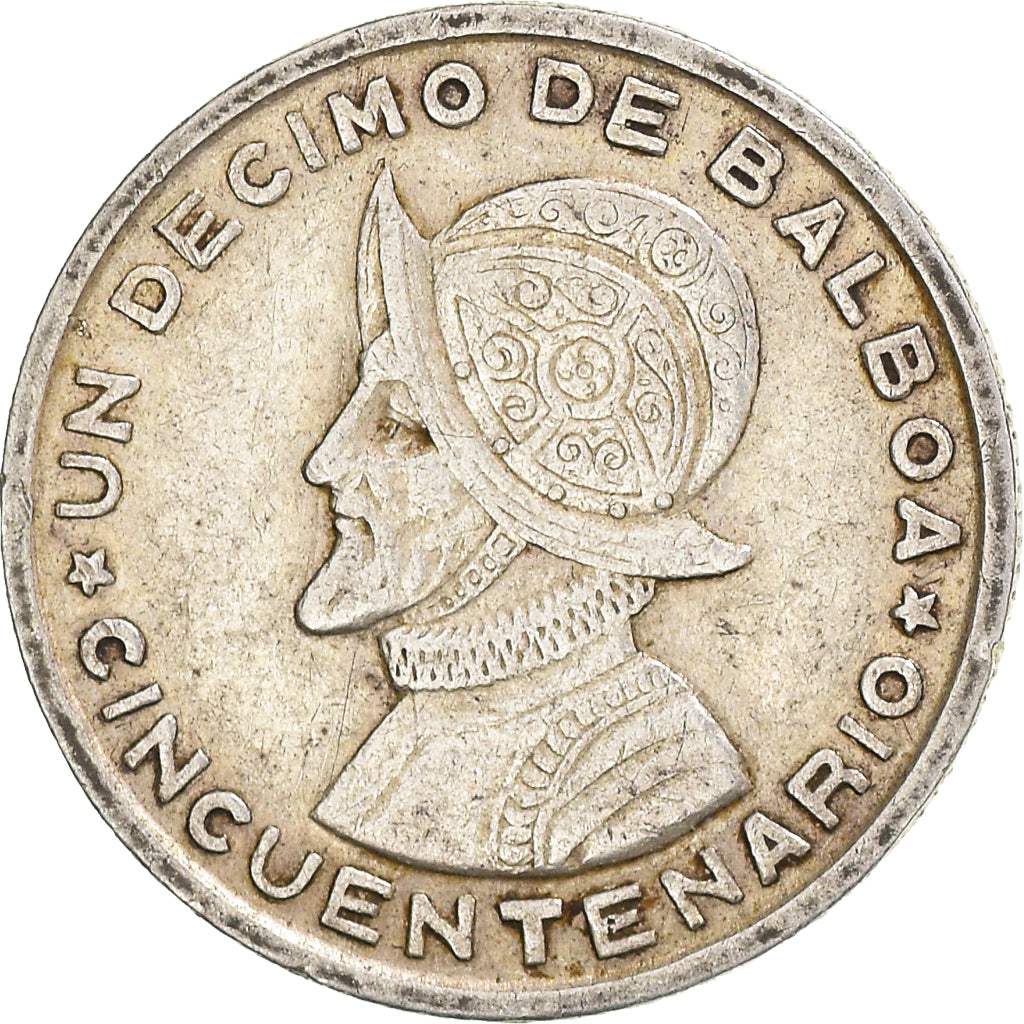 Coin, Panama, 1/10 Balboa, 1953, EF(40-45), Silver, KM:18