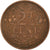 Moeda, Antilhas Neerlandesas, Juliana, 2-1/2 Cents, 1956, EF(40-45), Bronze