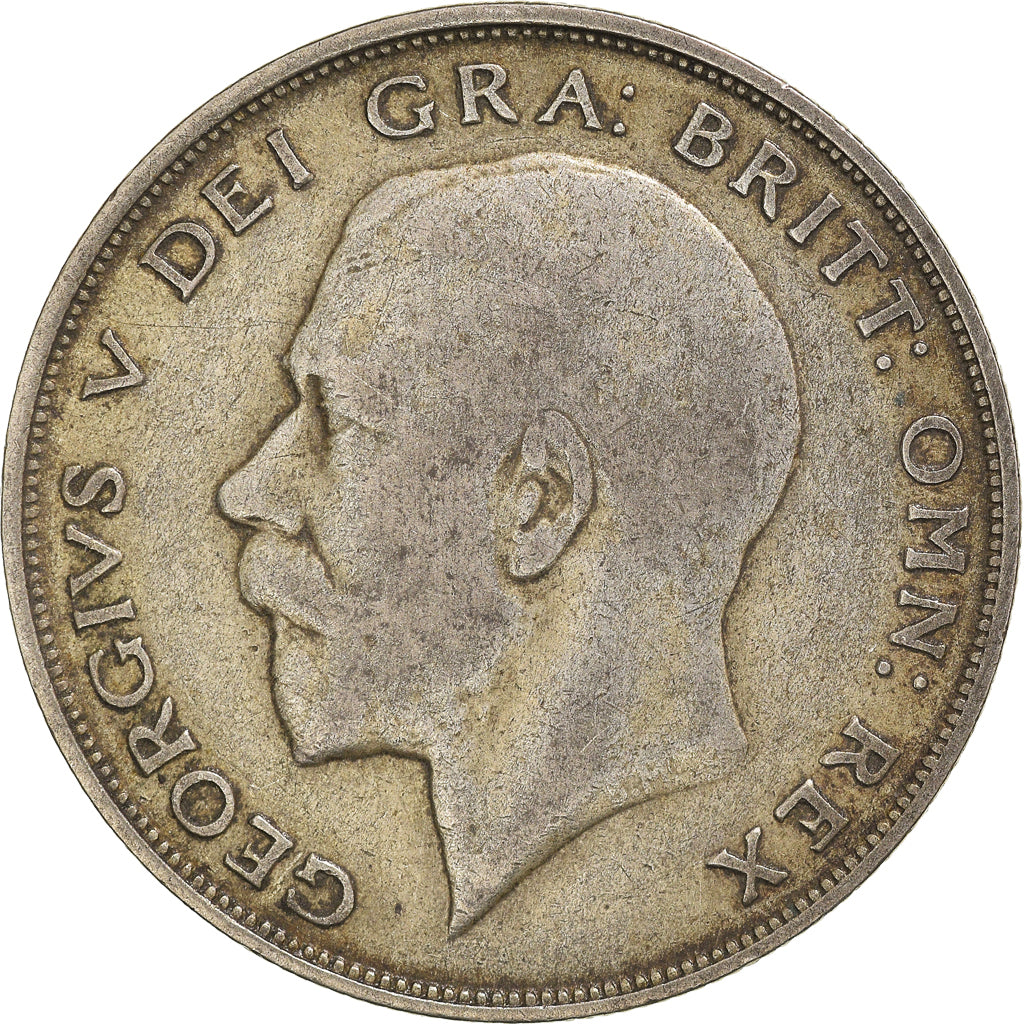 Coin, Great Britain, George V, 1/2 Crown, 1922, VF(30-35), Silver, KM:818.1a