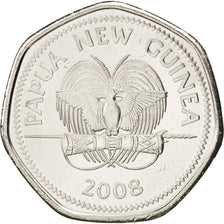 PAPUA NEW GUINEA, 50 Toea, 2008, KM #54, MS(63), Nickel Plated Steel, 30, 12.28
