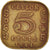 Monnaie, Sri Lanka , George VI, 5 Cents, 1944, TTB, Nickel-Cuivre, KM:113.2