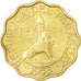 PARAGUAY, 10 Centimos, 1953, KM #25, MS(63), Aluminum-Bronze, 19, 2.88