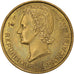 Moneta, Francuska Afryka Zachodnia, 25 Francs, 1956, AU(55-58), Aluminium-Brąz